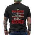 God Christian Us Flag Funny 4Th Of July Faith Men's Crewneck Short Sleeve Back Print T-shirt