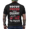 Granny Hocus Pocus Wine Halloween Men's T-shirt Back Print