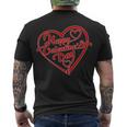 Happy Valentines Day Heart Men's Crewneck Short Sleeve Back Print T-shirt
