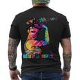 Hispanic Heritage Month Messy Bun Colorful Men's Crewneck Short Sleeve Back Print T-shirt