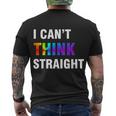 I Cant Think Straight Gay Pride Tshirt Men's Crewneck Short Sleeve Back Print T-shirt