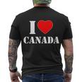 I Love Canada Men's Crewneck Short Sleeve Back Print T-shirt
