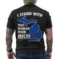 I Stand With That Woman From Michigan Support Men's Crewneck Short Sleeve Back Print T-shirt