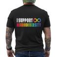 I Support Neurodiversity Men's Crewneck Short Sleeve Back Print T-shirt