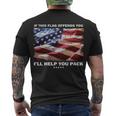 If This Flag Offends You Ill Help You Pack Tshirt Men's Crewneck Short Sleeve Back Print T-shirt