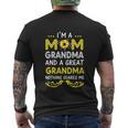 Im A Mom Grandma Great Nothing Scares Me Mothers Day Gifts Men's Crewneck Short Sleeve Back Print T-shirt