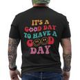 Its A Good Day To Have A Good Day Smile Face Cute Flower Men's T-shirt Back Print