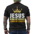 Jesus King Of Kings Lords Of Lords Men's Crewneck Short Sleeve Back Print T-shirt