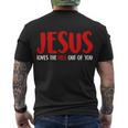 Jesus Loves The Hell Out Of You Men's Crewneck Short Sleeve Back Print T-shirt