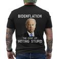 Joe Biden Bidenflation The Cost Of Voting Stupid Men's Crewneck Short Sleeve Back Print T-shirt