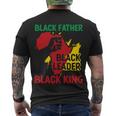 Juneteenth Day Black Father Black History Gift For Dad Fathers Day Men's Crewneck Short Sleeve Back Print T-shirt