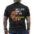 Juneteenth Shirt Men Juneteenth Is My Independence Day Men's Crewneck Short Sleeve Back Print T-shirt