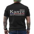 Kanye 2024 For President Men's Crewneck Short Sleeve Back Print T-shirt