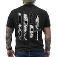 Knives Machete Horror Movies Halloween Tshirt Men's Crewneck Short Sleeve Back Print T-shirt