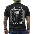 Let The Madness Begin College Basketball Men's Crewneck Short Sleeve Back Print T-shirt