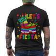 Lets Fiesta Cinco De Mayo Mexican Party Mexico Donkey Pinata Men's Crewneck Short Sleeve Back Print T-shirt