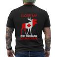 Lgbn I Love Husband Canadian Maple Leaf Animal Canada Day Men's Crewneck Short Sleeve Back Print T-shirt