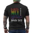 Lgbt Texas Human Gay Pride Month Transgender Rainbow Lesbian Men's Crewneck Short Sleeve Back Print T-shirt