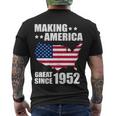 Making America Great Since 1952 Birthday Men's Crewneck Short Sleeve Back Print T-shirt