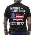 Making America Great Since 1972 Birthday Men's Crewneck Short Sleeve Back Print T-shirt