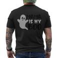 Mama Is My Boo Ghost Halloween Quote Men's Crewneck Short Sleeve Back Print T-shirt