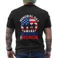 Memorial Day Quote Military Usa Flag 4Th Of July Men's Crewneck Short Sleeve Back Print T-shirt