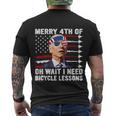 Merry 4Th Of July Biden Bike Bicycle Falls Off Anti Biden Men's Crewneck Short Sleeve Back Print T-shirt