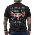 Merry Liftmas Ugly Christmas Men's Crewneck Short Sleeve Back Print T-shirt