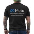 Meta Manipulating Everyone Through Advertising Men's Crewneck Short Sleeve Back Print T-shirt