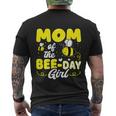 Mom Of The Bee Day Girl Party Birthday Sweet Men's Crewneck Short Sleeve Back Print T-shirt