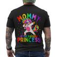 Mommy Of The Birthday Princess Girl Cool Gift Dabbing Unicorn Mom Gift Men's Crewneck Short Sleeve Back Print T-shirt