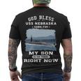 My Son Is On Uss Nebraska Ssbn Men's Crewneck Short Sleeve Back Print T-shirt