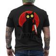Womens Nani What Red Moon Black Cat Omae Wa Meme Kitten V2 Men's T-shirt Back Print