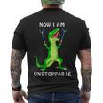 Now I Am Unstoppable Dinosaur Men's Crewneck Short Sleeve Back Print T-shirt