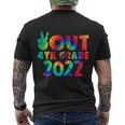 Peace Out 4Th Grade 2022 Tie Dye Happy Last Day Of School Funny Gift Men's Crewneck Short Sleeve Back Print T-shirt