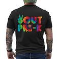 Peace Out Prefunny Giftk Graduation Tie Dye Happy Last Day Of School Gift Men's Crewneck Short Sleeve Back Print T-shirt