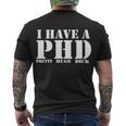 Phd Pretty Huge Dick Men's Crewneck Short Sleeve Back Print T-shirt