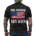 Pro America Anti Joe Biden Usa Flag Political Patriot Men's Crewneck Short Sleeve Back Print T-shirt