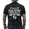 Promoted To Daddy Est 2022 Tshirt Men's Crewneck Short Sleeve Back Print T-shirt
