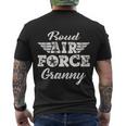 Proud Air Force Granny Pride Military Family Grandma Men's Crewneck Short Sleeve Back Print T-shirt