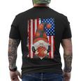 Proud Basketball Grandpa Gnome With Patriotic American Flag Cute Gift Men's Crewneck Short Sleeve Back Print T-shirt