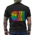Proud Lgbt Free Auntie Hugs Lgbt Pride Month Men's Crewneck Short Sleeve Back Print T-shirt