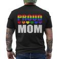 Proud Mom Lgbtmeaningful Giftq Gay Pride Ally Lgbt Parent Rainbow Heart Gift Men's Crewneck Short Sleeve Back Print T-shirt