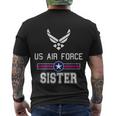 Proud Us Air Force Sister Military Pride Men's Crewneck Short Sleeve Back Print T-shirt