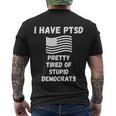 Ptsd Stupid Democrats Funny Tshirt Men's Crewneck Short Sleeve Back Print T-shirt