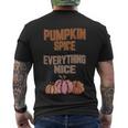 Pumpkin Spice And Everything Nice Thanksgiving Quote Men's Crewneck Short Sleeve Back Print T-shirt