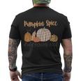 Pumpkin Spice And Everything Nice Thanksgiving Quote V3 Men's Crewneck Short Sleeve Back Print T-shirt