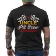 Race Car Birthday Party Racing Family Uncle Pit Crew Men's Crewneck Short Sleeve Back Print T-shirt
