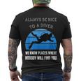 Scuba Diver Funny Quote Love Dive Diving Humor Open Water Men's Crewneck Short Sleeve Back Print T-shirt