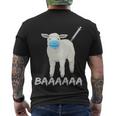 Sheep Or Sheeple Anti Vaccine And Mask Tshirt Men's Crewneck Short Sleeve Back Print T-shirt